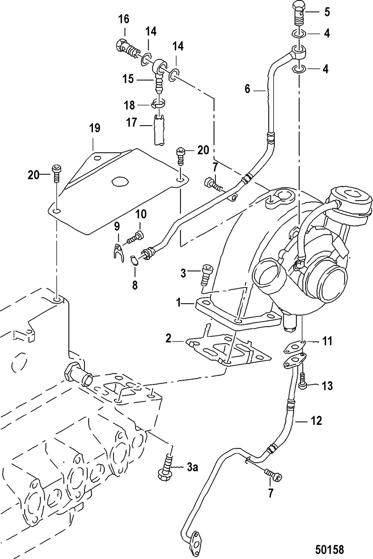 MERCRUISER VW 2.5L TURBOCHARGER, Water Cooled