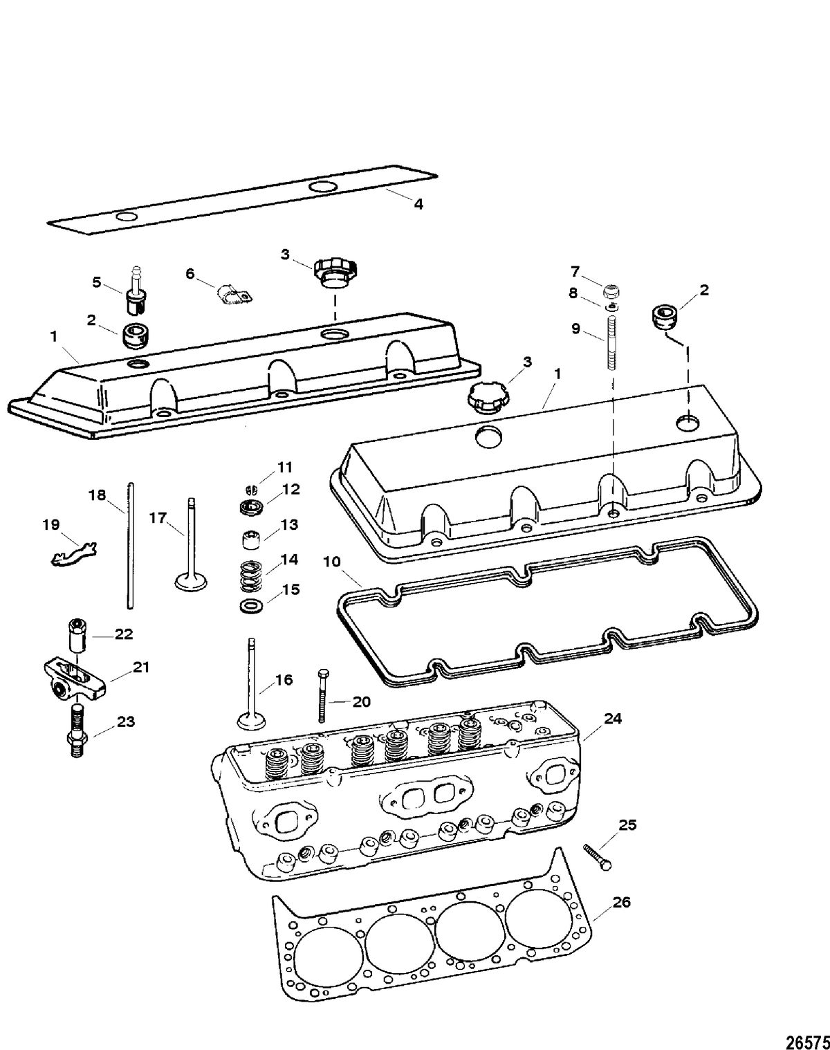 RACE STERNDRIVE 600 SC BOBTAIL Cylinder Head And Rocker Cover