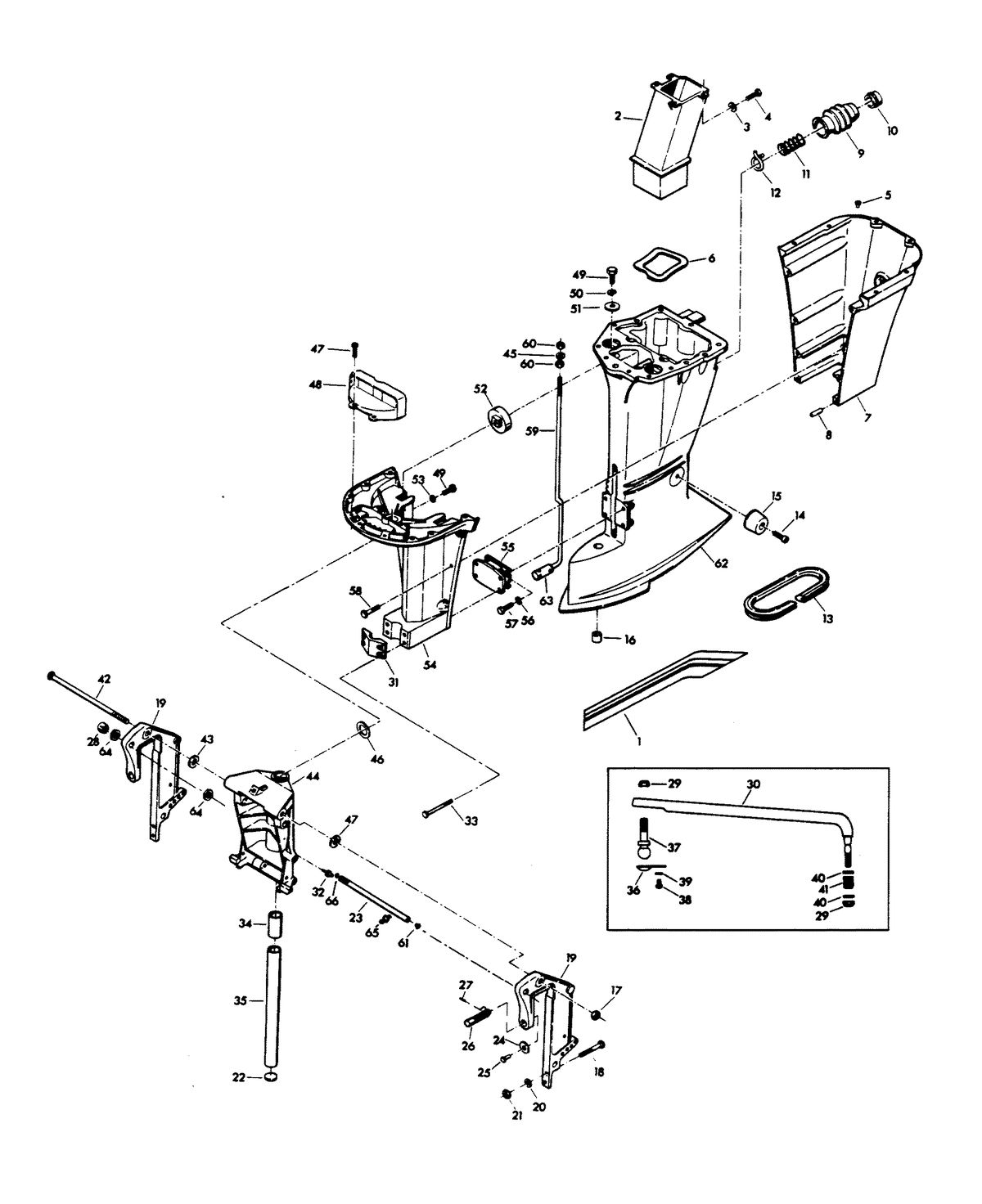 CHRYSLER 75 H.P. MOTOR LEG