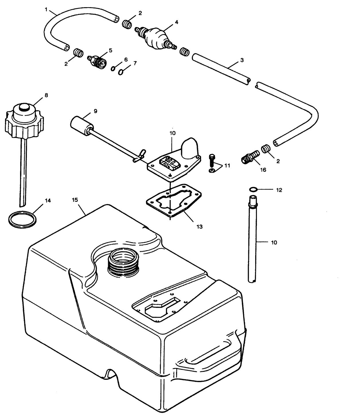SEARS SEARS 5 H.P. FUEL TANK AND LINE
