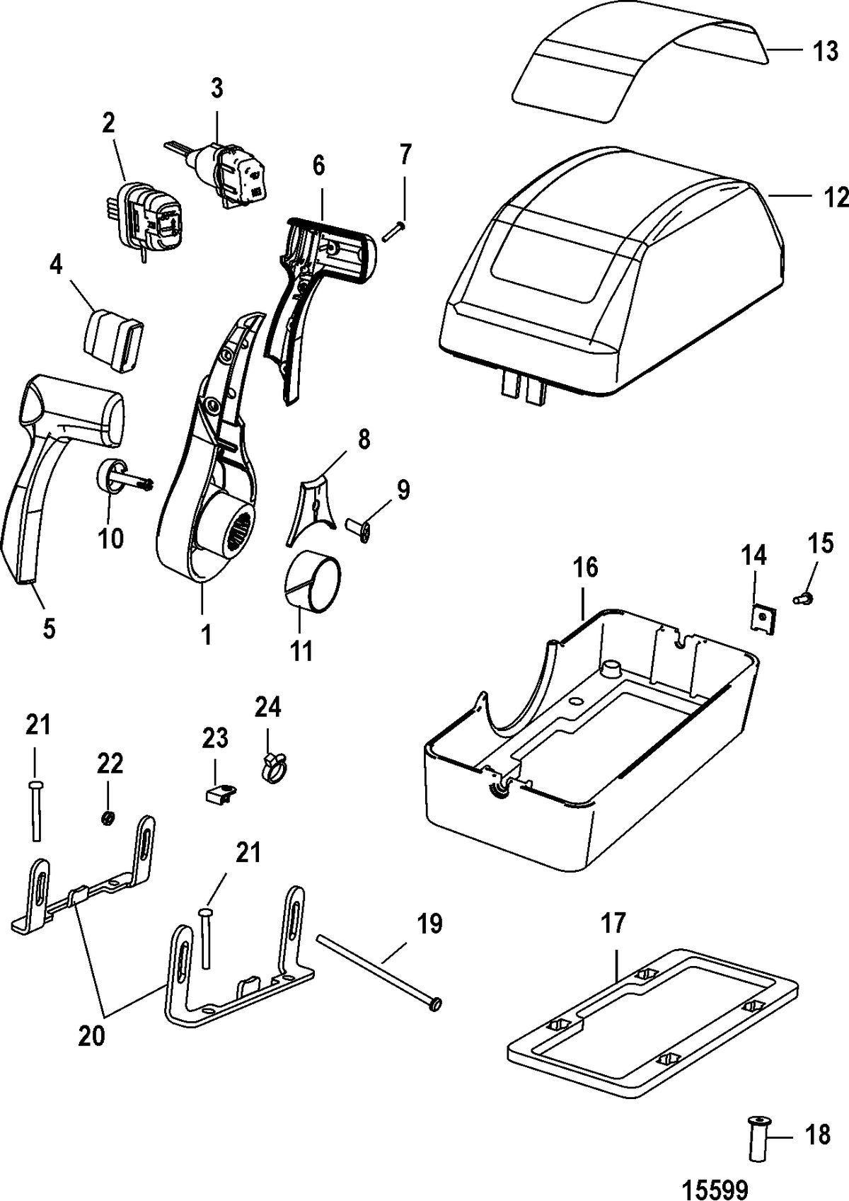 ACCESSORIES REMOTE CONTROL SYSTEMS AND COMPONENTS Remote Control 4500 Console (Single)(877700A11 - A13)