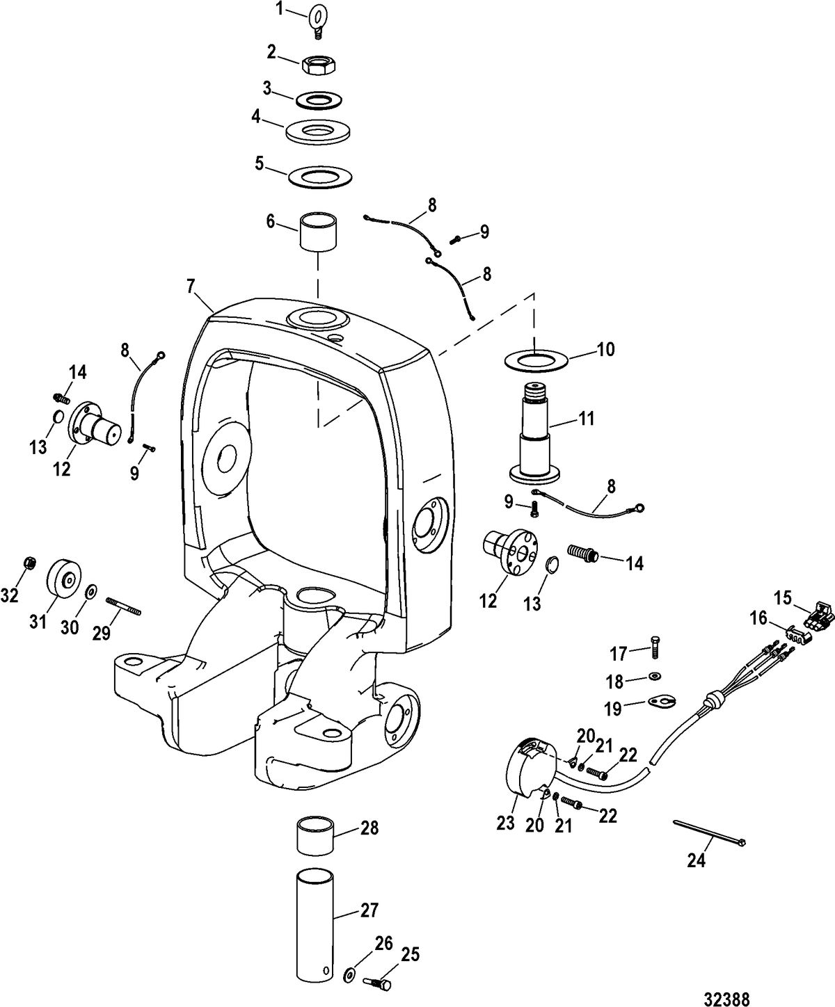 RACE STERNDRIVE NXT1 DRIVE AND TRANSOM Gimbal Ring Components
