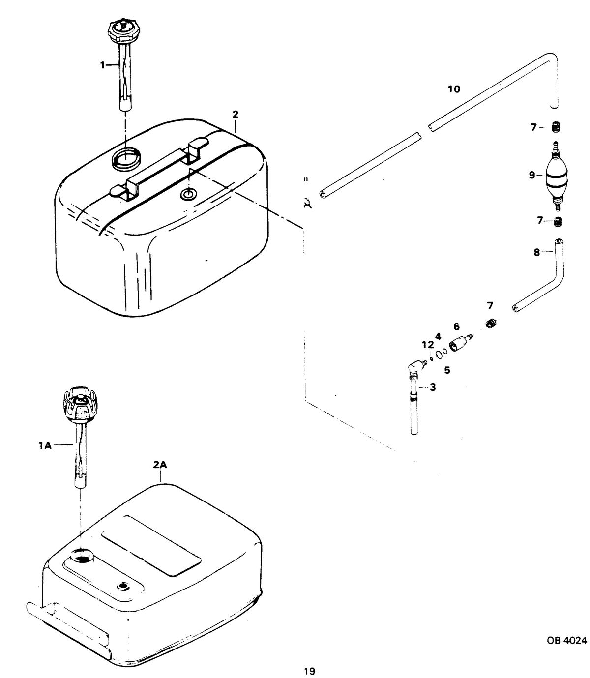 FORCE FORCE 85 H.P. FUEL TANK AND LINE