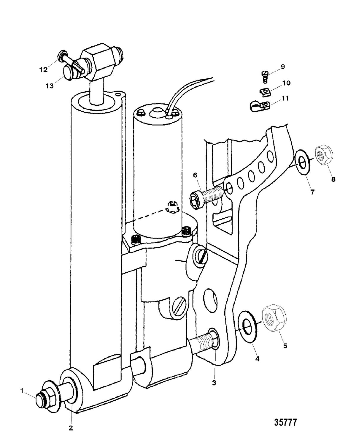 FORCE FORCE 40/50 H.P. (1998-1999) Trim Mounting, Hydraulic
