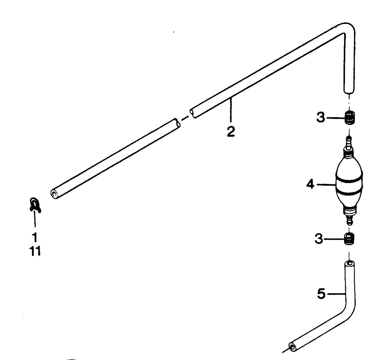 FORCE FORCE 1986 125 H.P. FUEL LINE