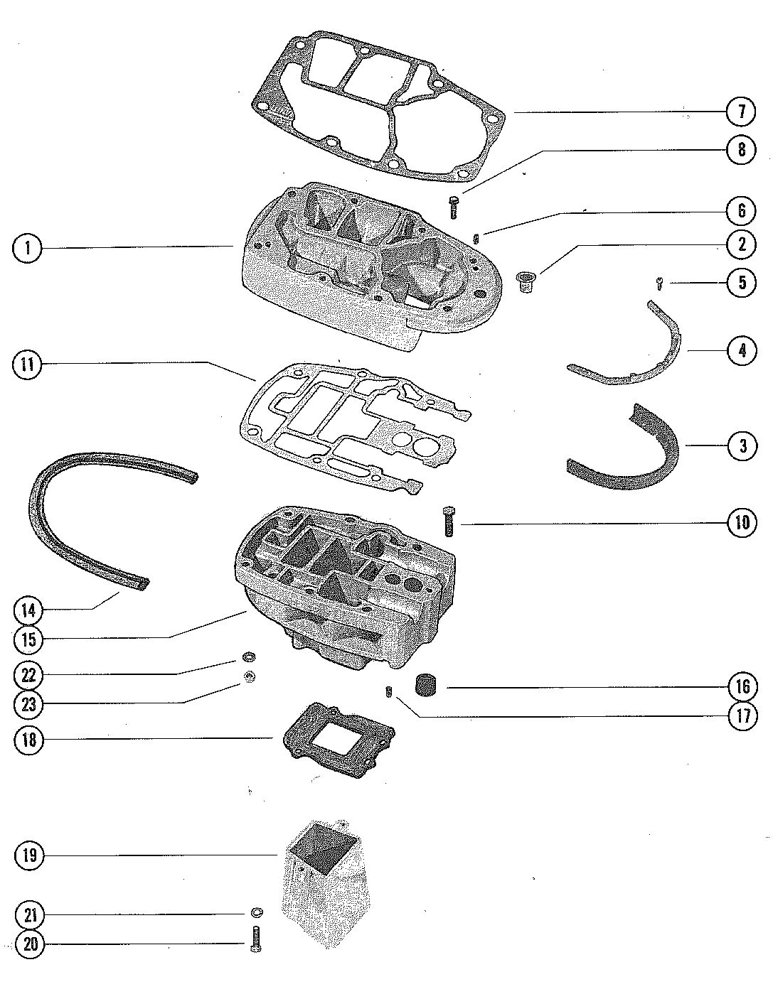 MERCURY MERC 90 EXHAUST EXTENSION PLATE