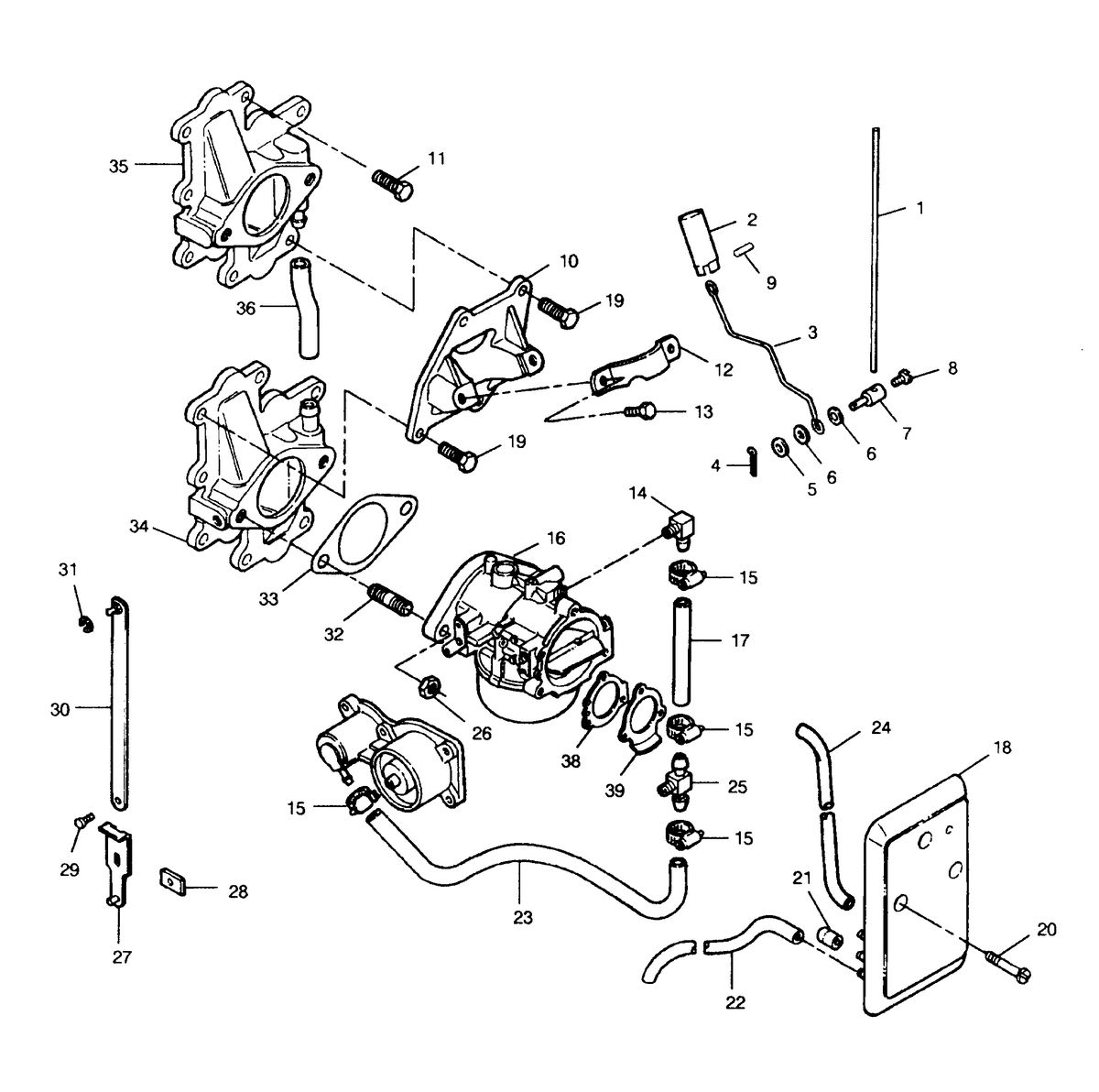 FORCE FORCE 120 H.P. "L" - DRIVE "B" MODELS INTAKE COVER