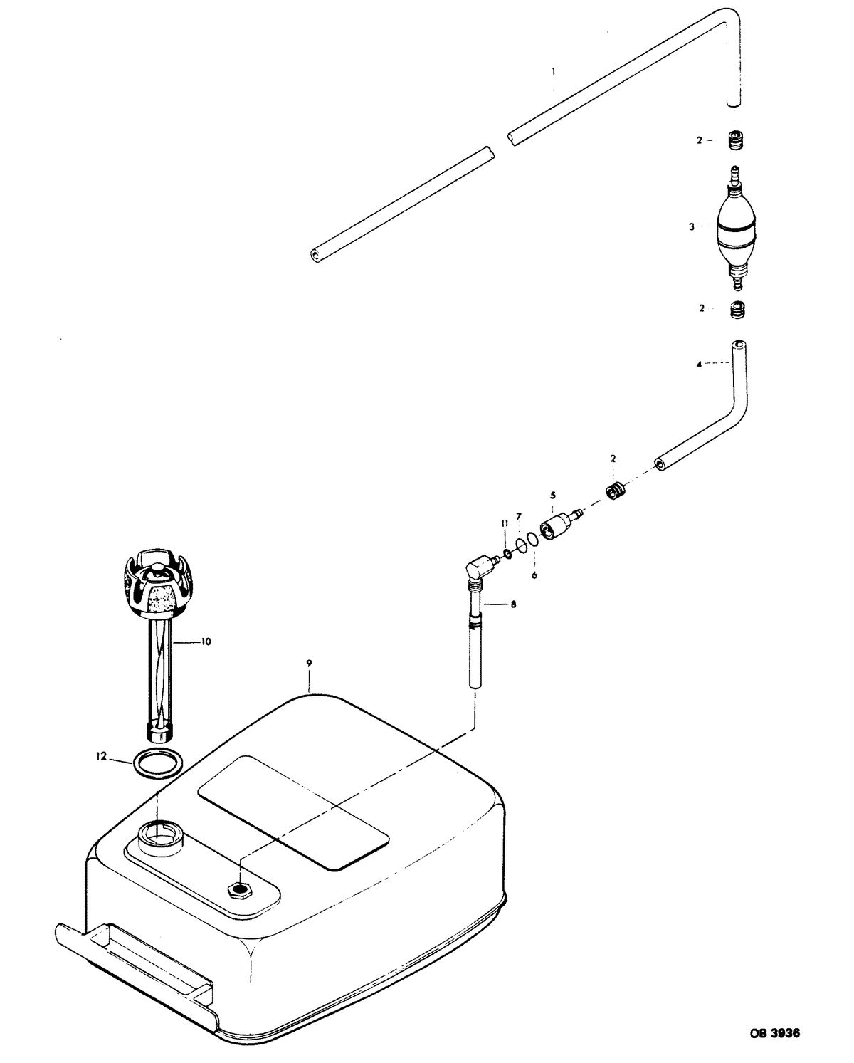 FORCE FORCE 60 H.P. FUEL TANK AND LINE