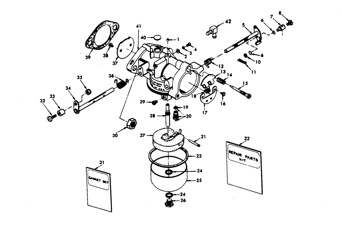 CHRYSLER 35 H.P. 45 H.P. CARBURETOR