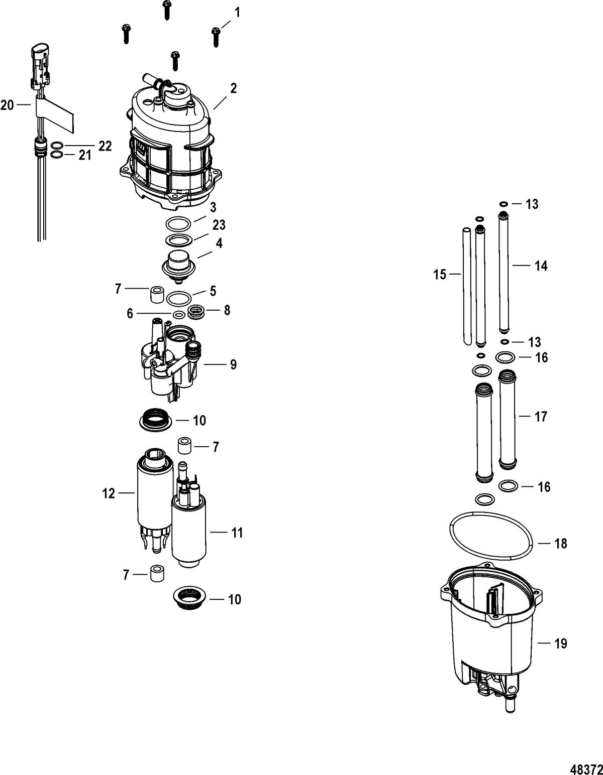 MERCURY/MARINER 75-115 4-STROKE Fuel Supply Module