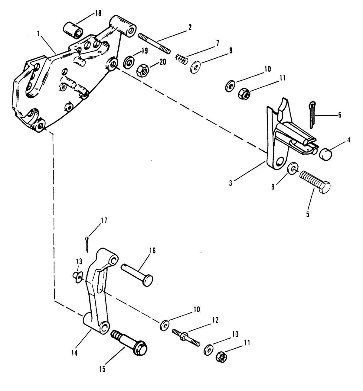 MERCRUISER 454 MAG BRAVO (GEN V) SHIFT BRACKET
