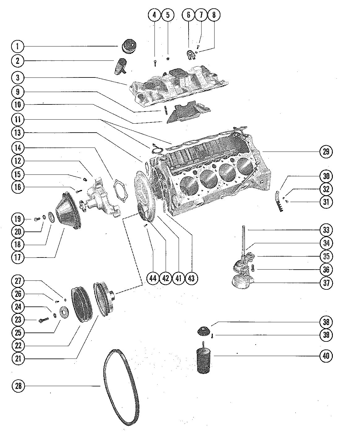MERCRUISER 250 ENGINE (STERNDRIVE AND INBOARD) INTAKE MANIFOLD AND OIL PUMP