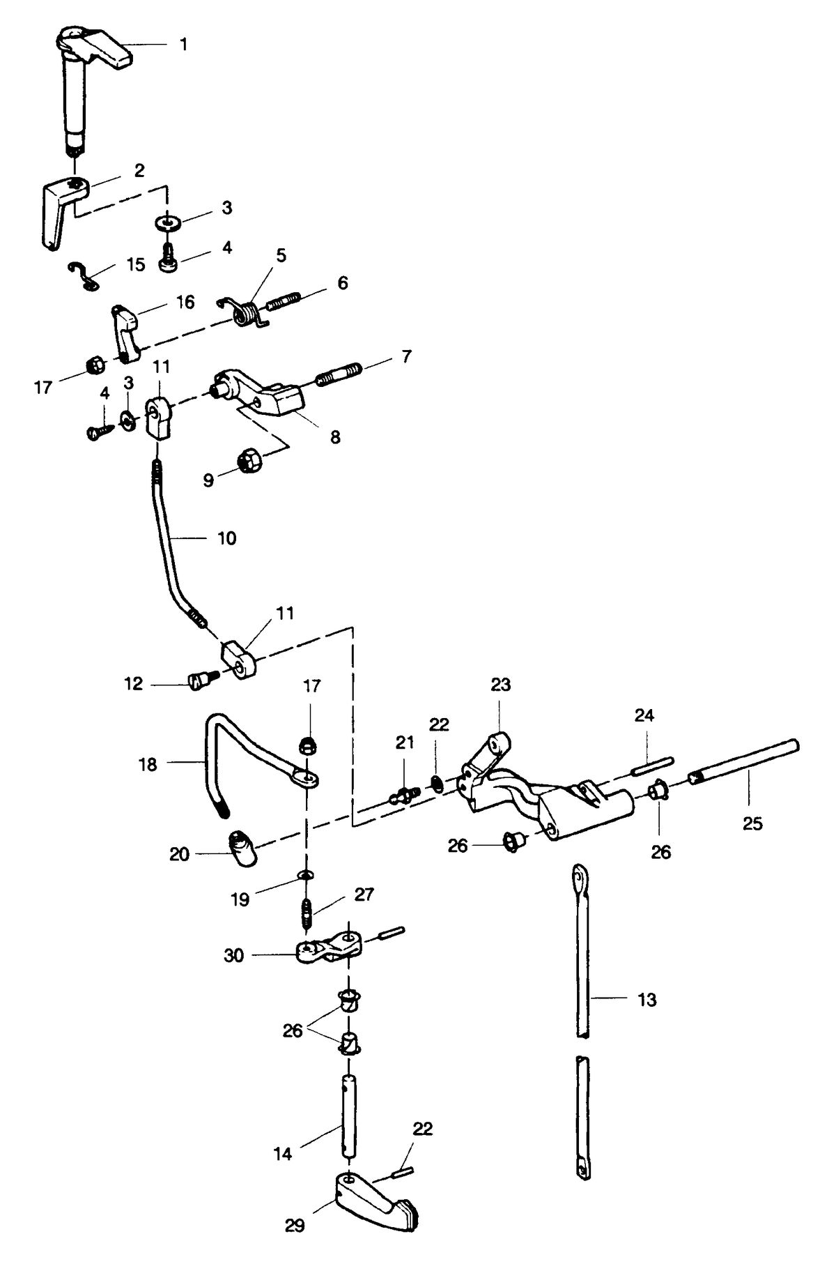 SEARS SEARS 15 H.P. SHIFT LINKAGE