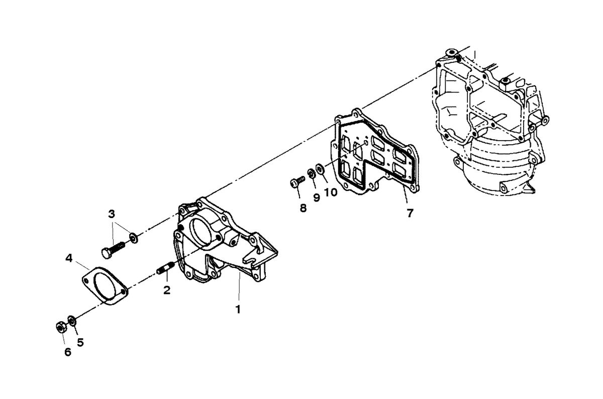 MARINER 30 H.P. (2 CYL./430 CC) MANIFOLD/REED