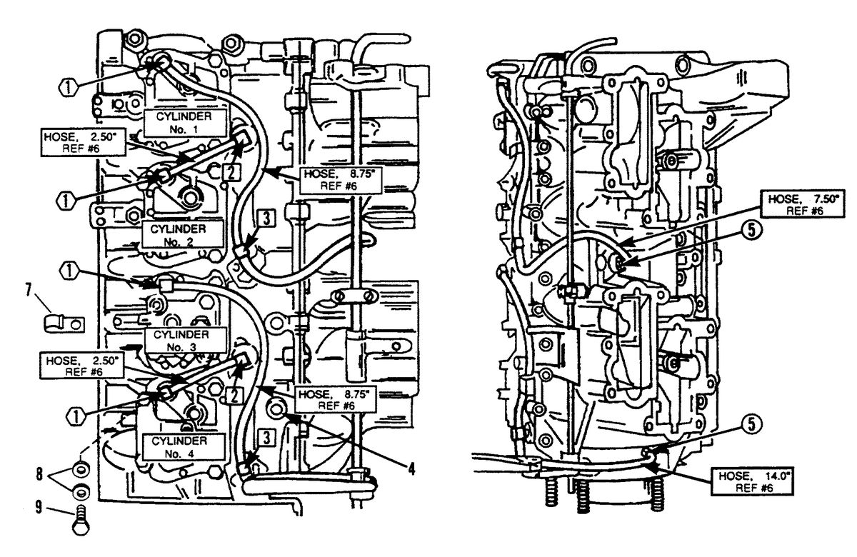 FORCE 120 H.P. RECIRCULATION SYSTEM (0E065372 - 0E093699)