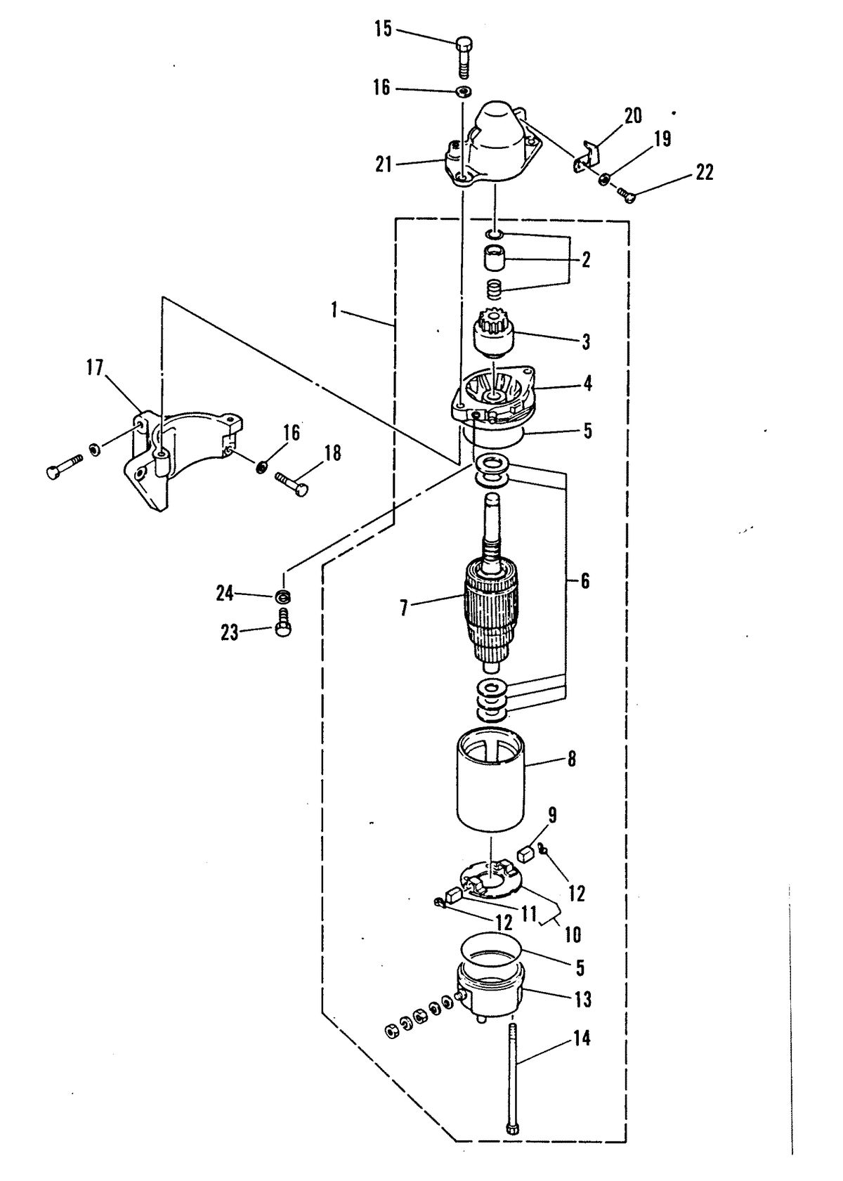 MARINER 40 HP MARINER STARTER MOTOR
