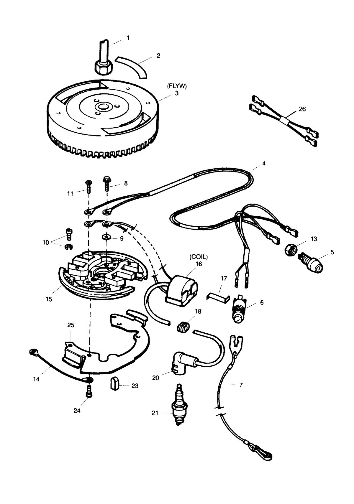 SEARS 9.9 H.P. STD. 20" LEG OUTBOARD MOTOR Ignition System