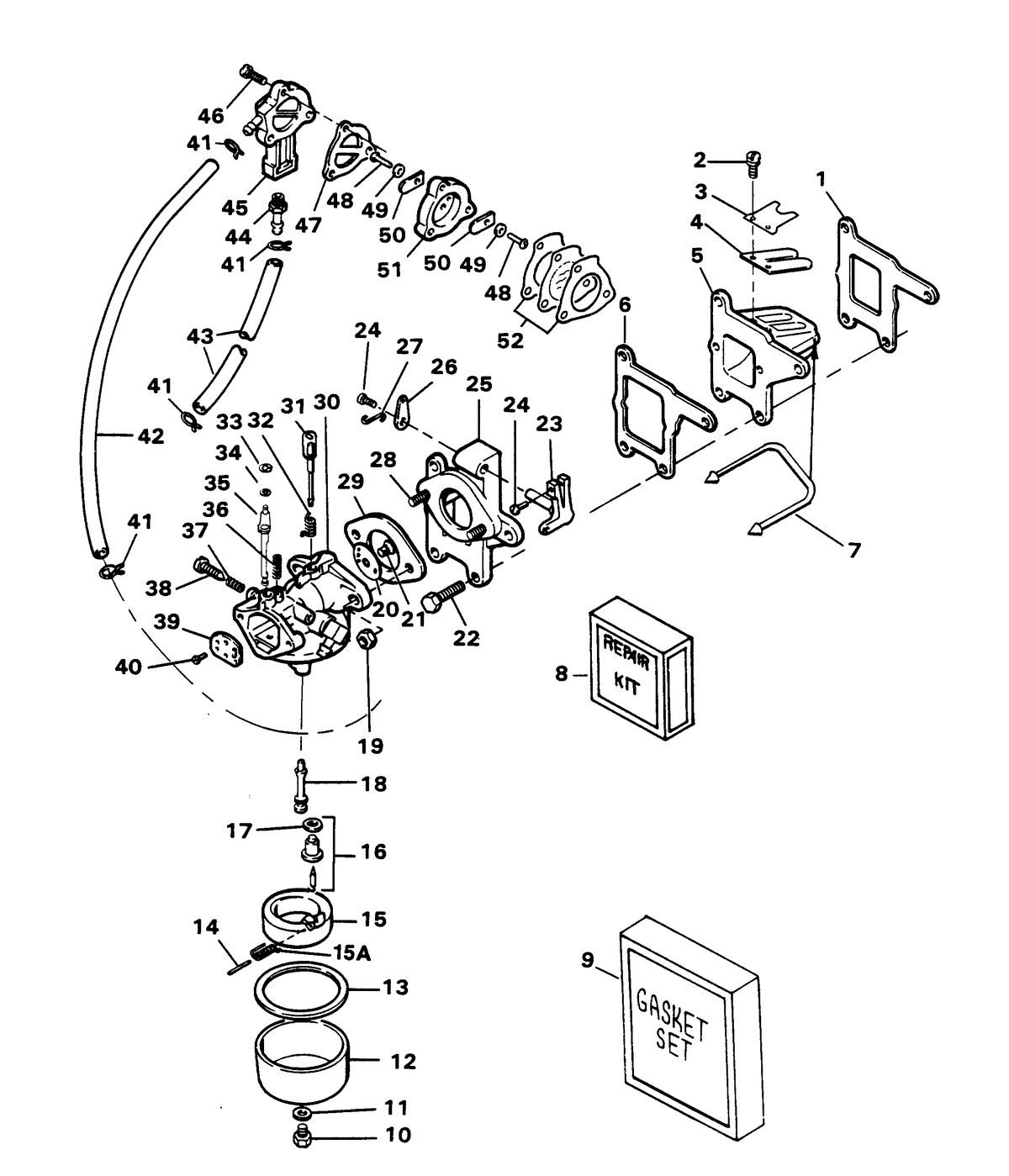 CHRYSLER 7.5 H.P. FUEL SYSTEM