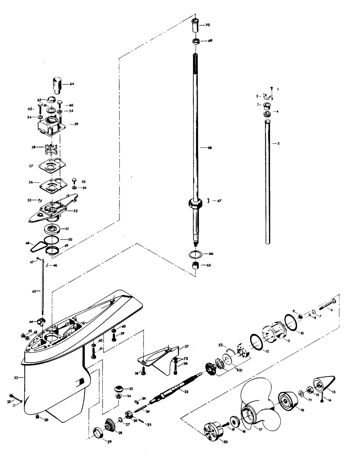 CHRYSLER 105 H.P. GEAR HOUSING