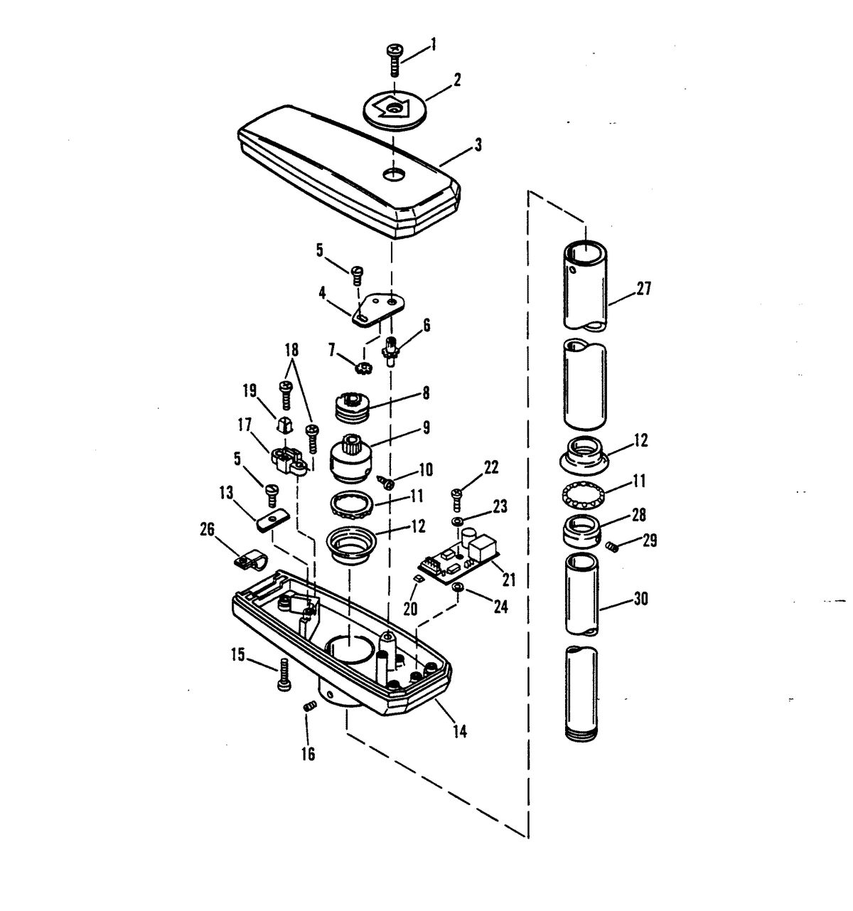 TROLLING MOTOR THRUSTER TROLLING MOTORS CONTROL HOUSING ("R")