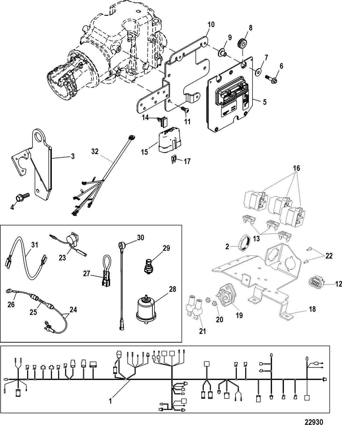 MERCRUISER 4.3L MPI ALPHA/BRAVO Electrical Components
