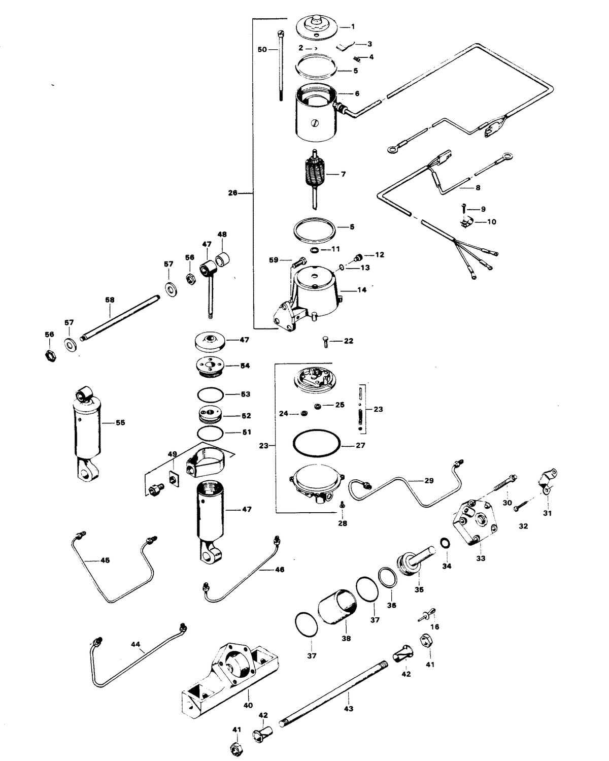 CHRYSLER 85 H.P. POWER TRIM UNIT