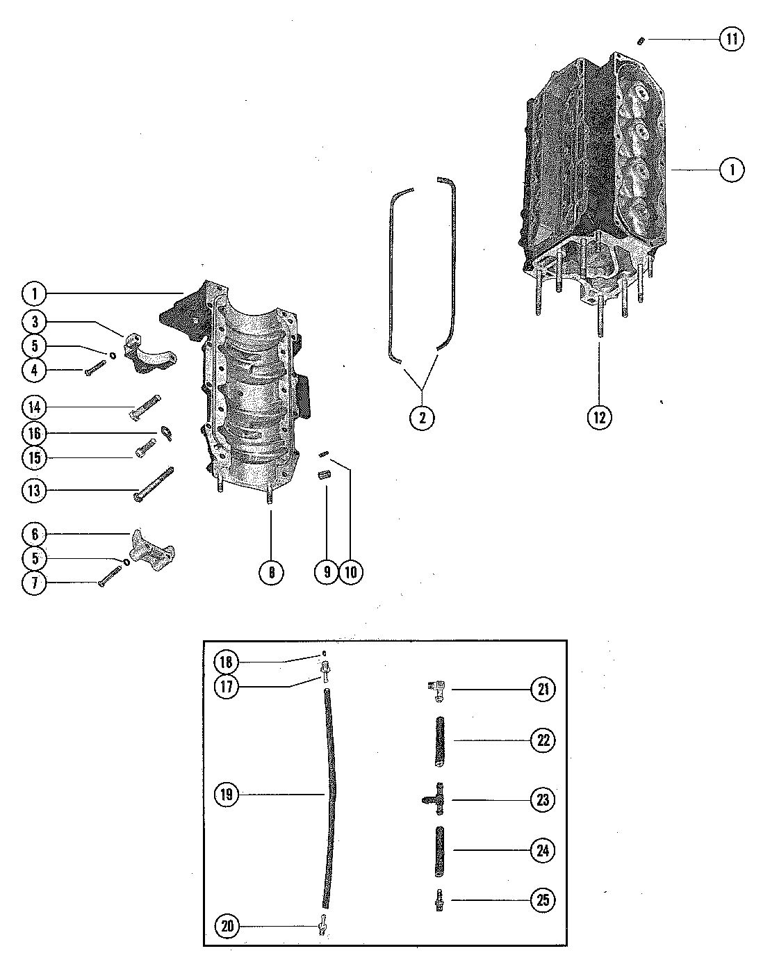 MARINER MARINER 85 CYLINDER BLOCK AND CRANKCASE ASSEMBLY