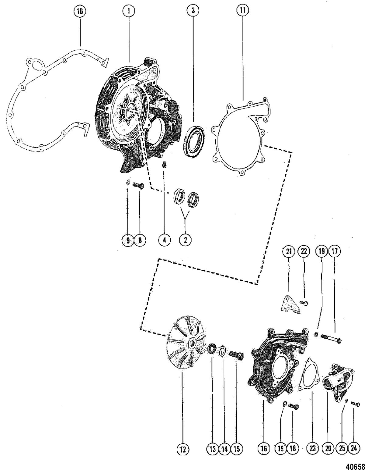 MERCRUISER 470 ENGINE Front Cover