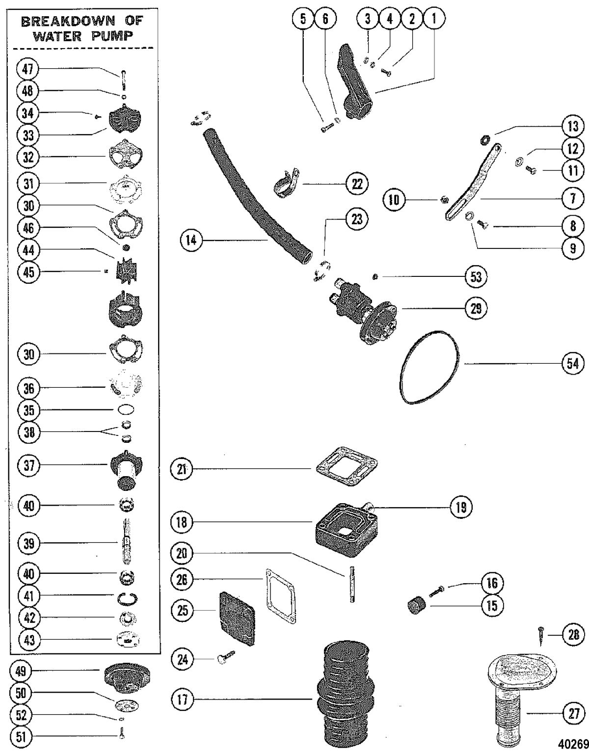 MERCRUISER 228 ENGINE (G.M.) FRESH WATER COOLING INSTALLATION KIT