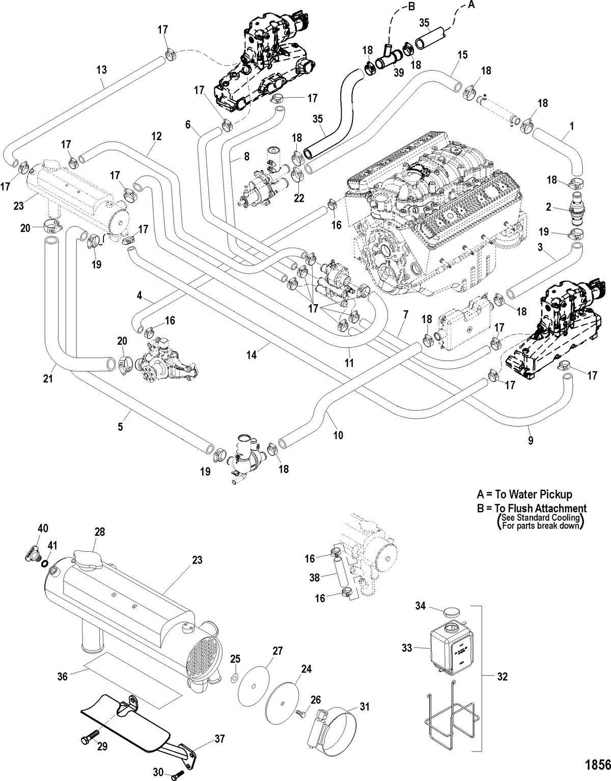 MERCRUISER 350 MAG MX 6.2L MPI INBOARD CLOSED COOLING SYSTEM
