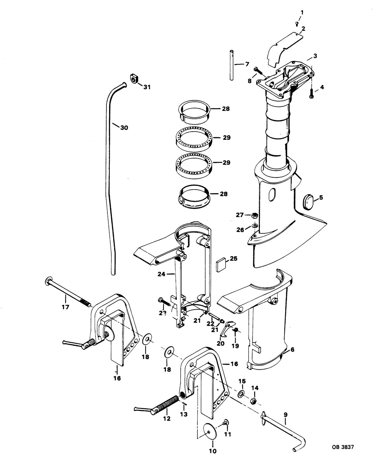 CHRYSLER 3.5 H.P. MOTOR LEG