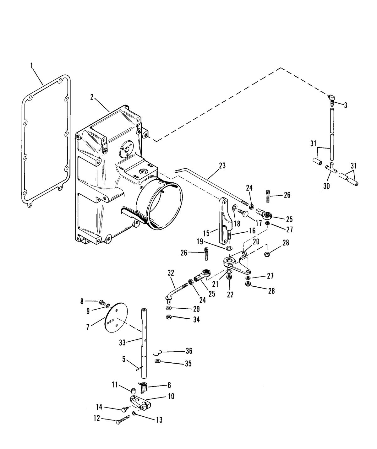 RACE OUTBOARD MOD - VP (EFI) AIR INLET/THROTTLE LINKAGE