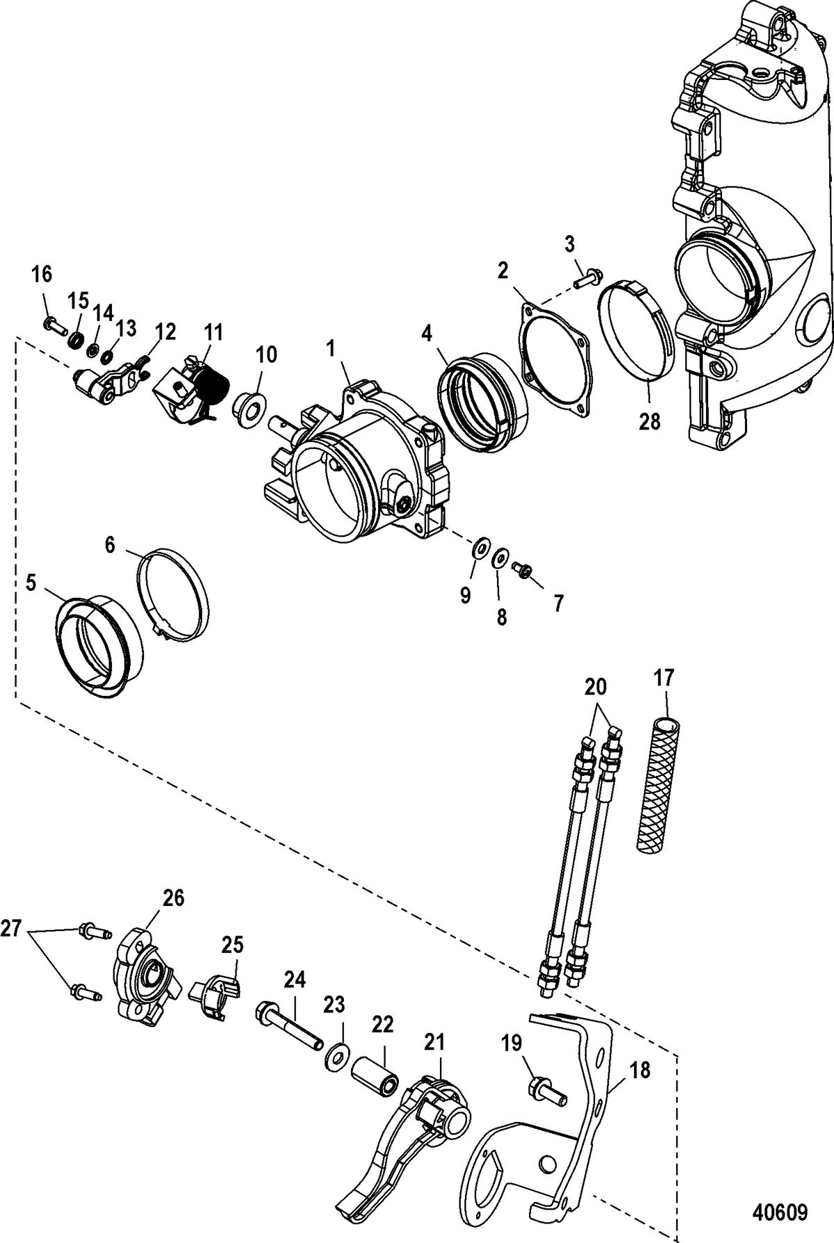 MERCURY/MARINER 115 PRO XS 1.5L - 3 CYLINDER Throttle Body