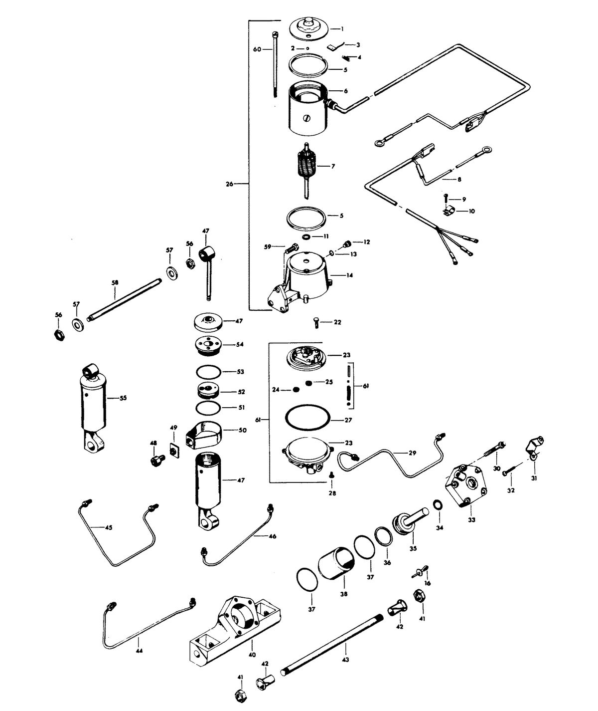 CHRYSLER 70 H.P. POWER TRIM UNIT