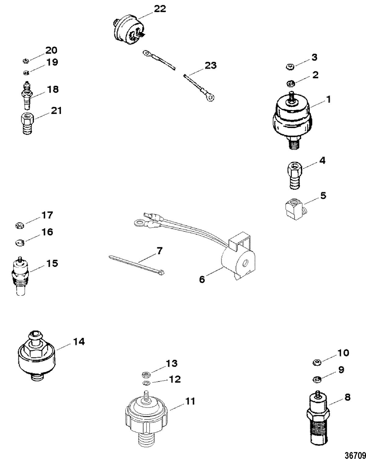RACE STERNDRIVE 500 CARB (502CID) 8.2L ENGINE (GEN +) SENDERS AND SENSORS
