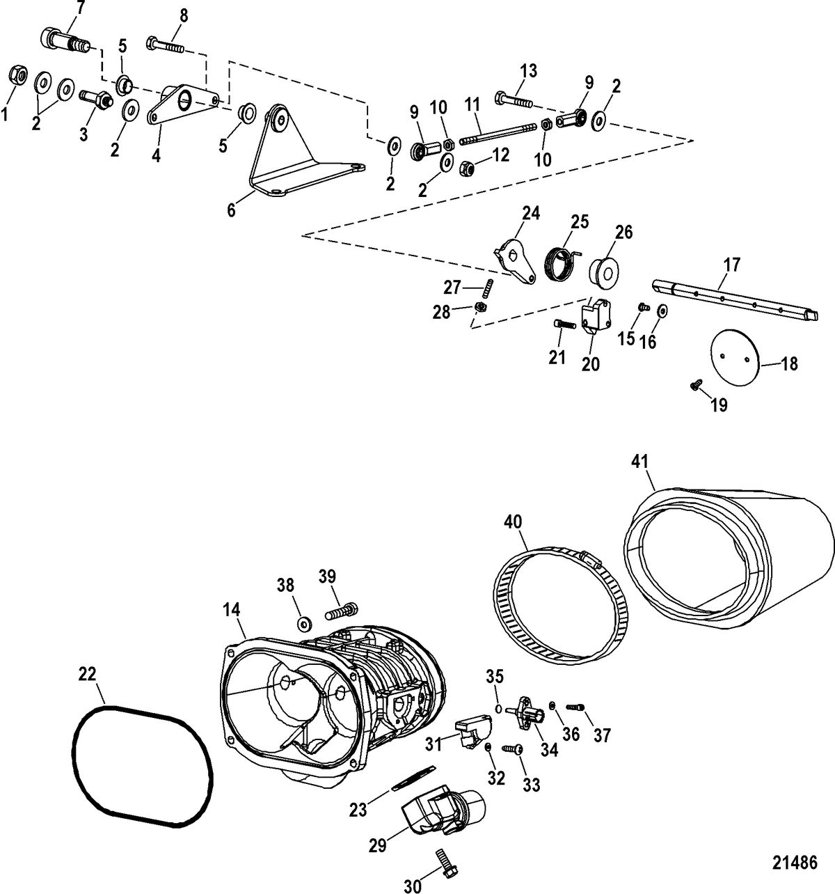 RACE STERNDRIVE 662/700 SCI Intake Components(Air Plenum)