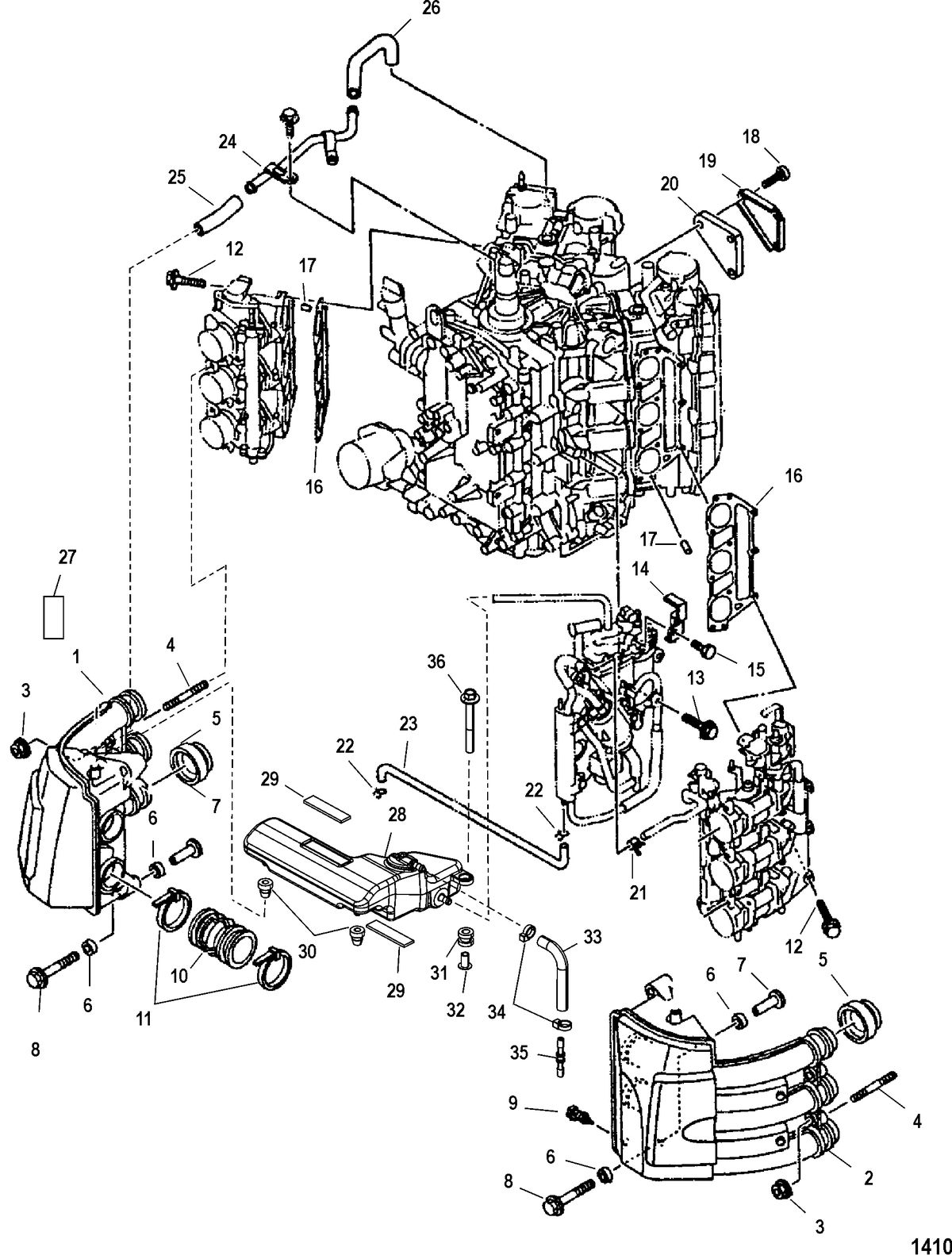 MERCURY/MARINER 225 EFI 4-STROKE Intake Silencer