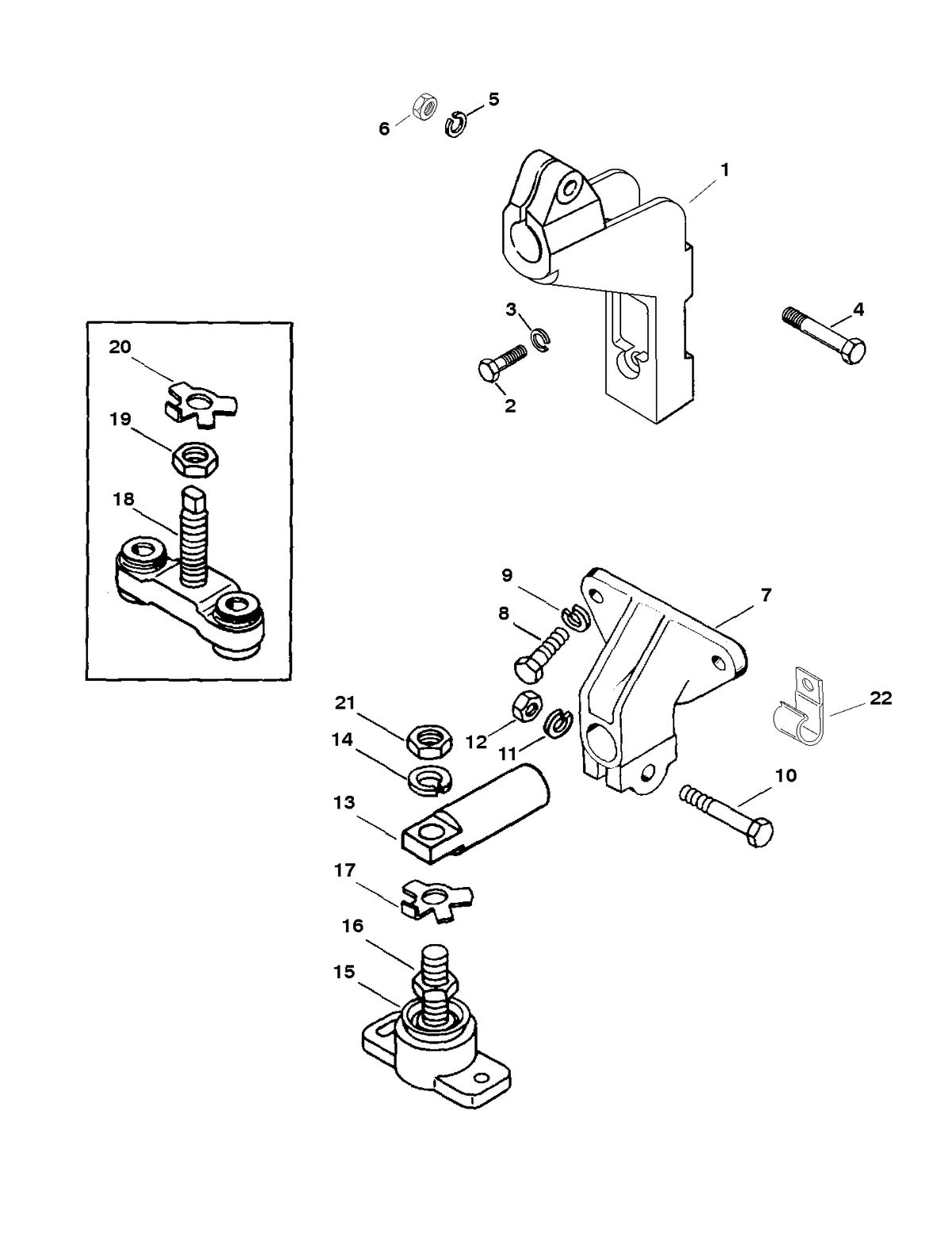MERCRUISER MIE 454 MAG MPI SKI (GEN VI) TRANSMISSION AND ENGINE MOUNTING (BORG WARNER 72)
