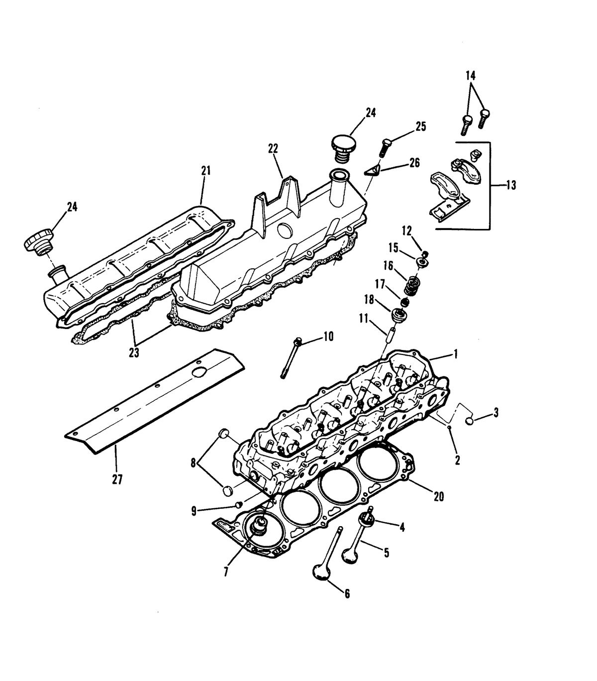 MERCRUISER D7.3L/270 DIESEL ENGINE (STERN DRIVE/INBOARD) CYLINDER HEAD
