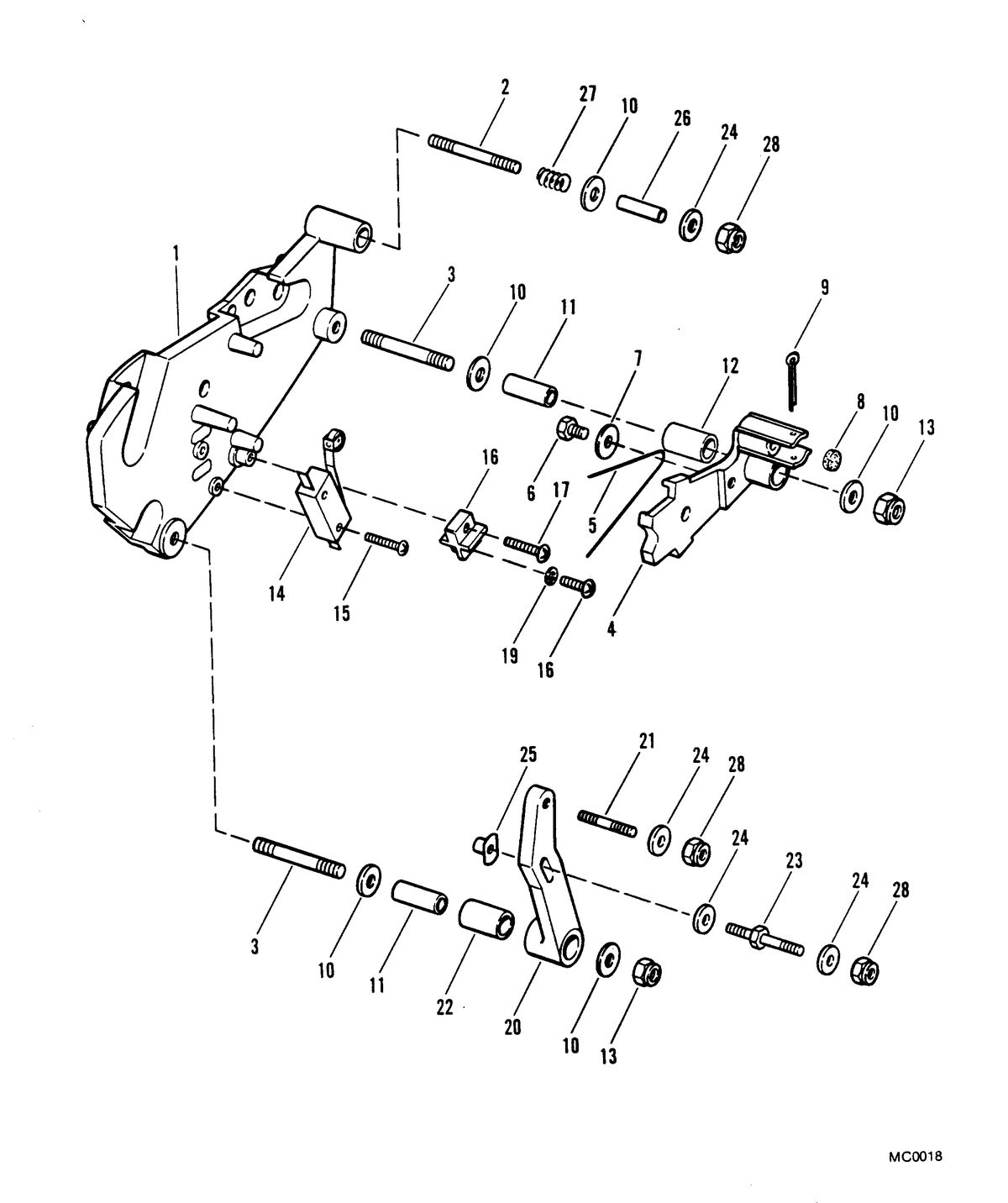 MERCRUISER 300 TEMPEST (MR/TR) ENGINE SHIFT BRACKET (MR)