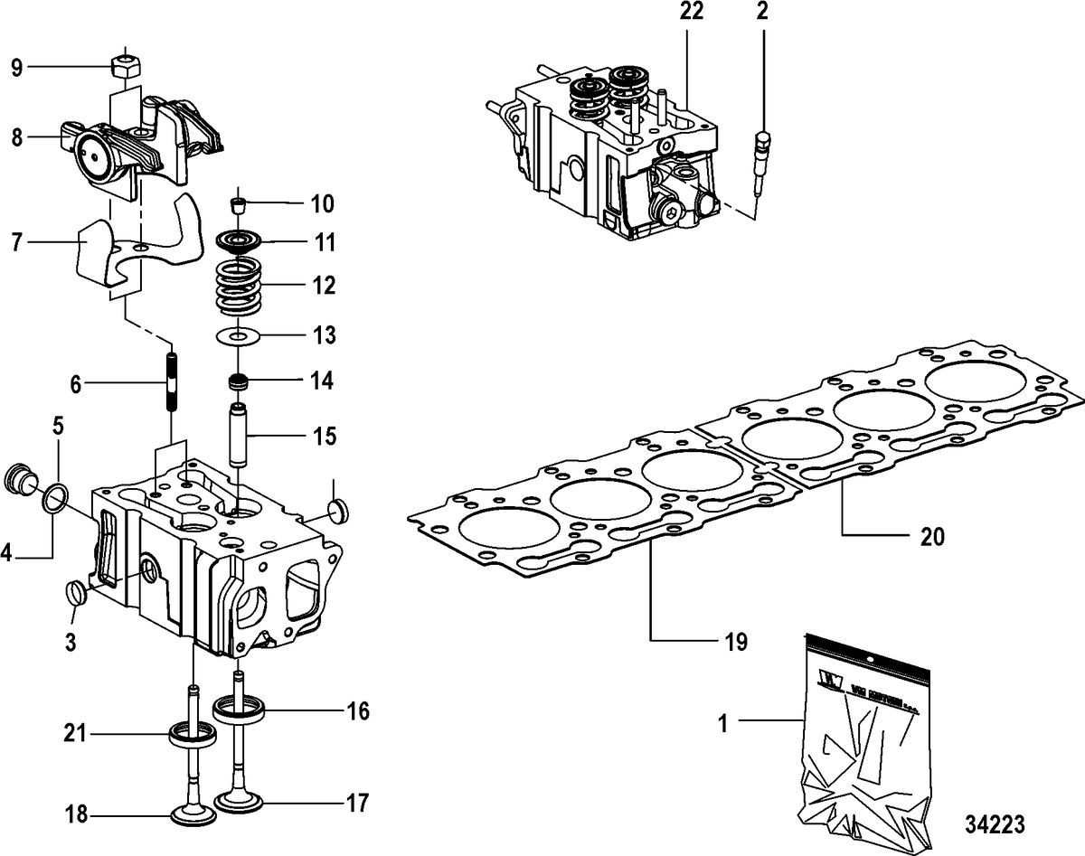 MERCRUISER CUMMINS/MERCRUISER DIESEL QSD-4.2L Cylinder Head