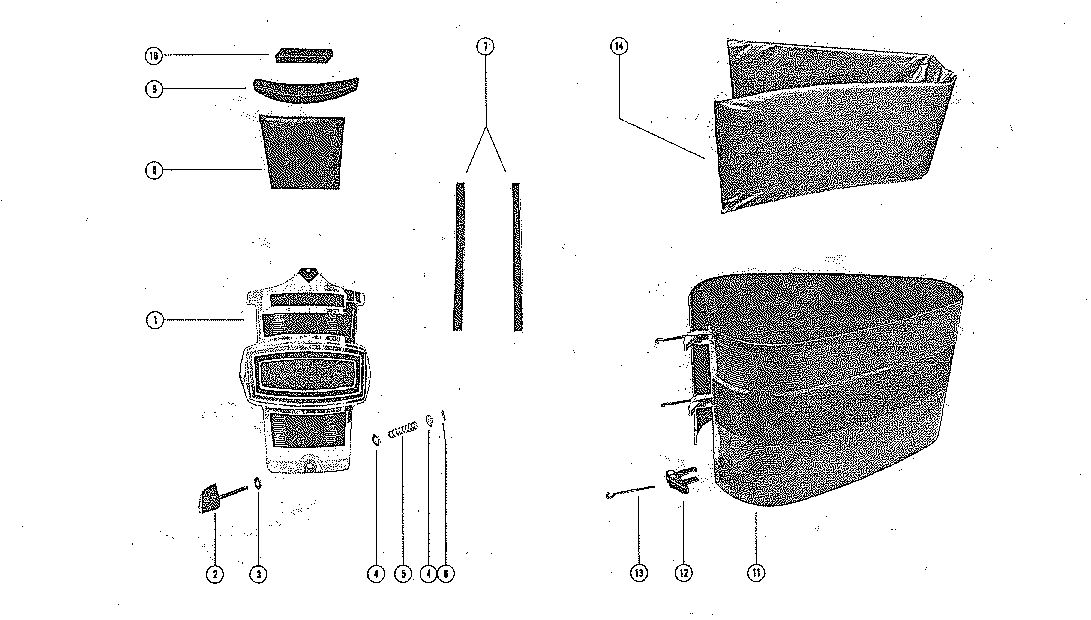 MERCURY MERC 115 COWLING AND FRONT COVER