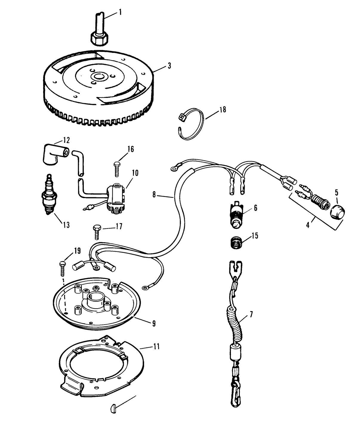 SEARS 15 H.P. OUTBOARD MOTOR IGNITION SYSTEM