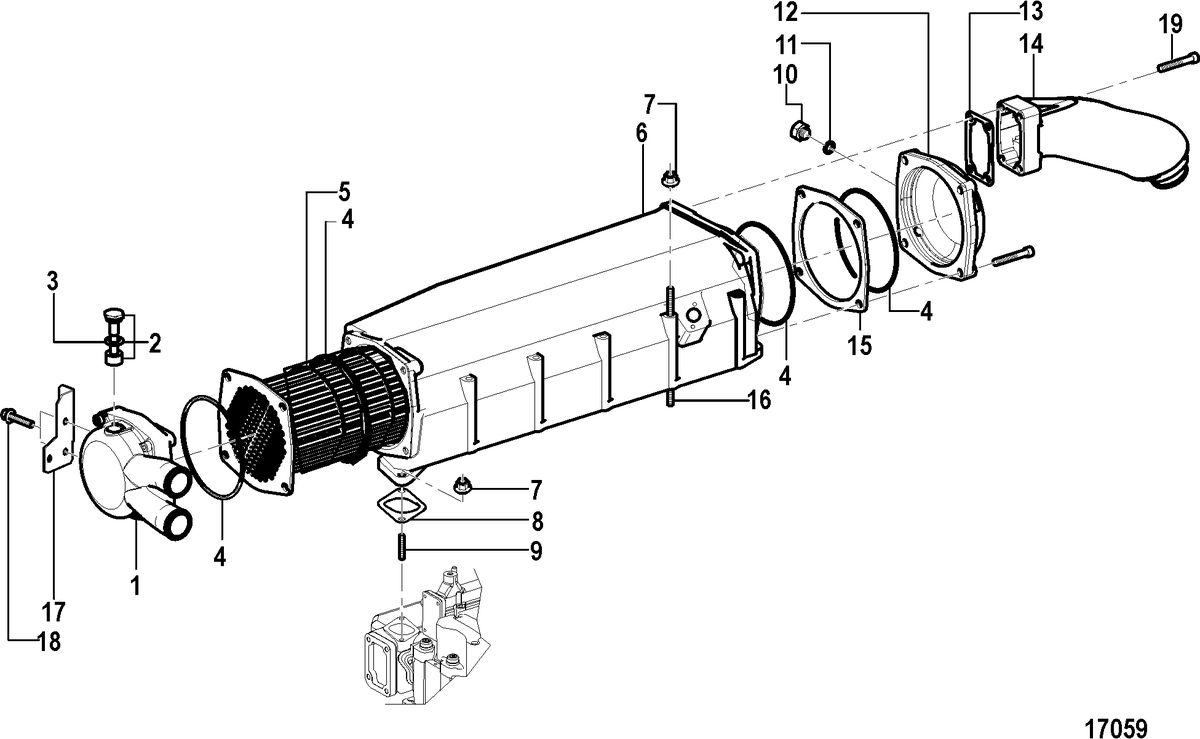 MERCRUISER CUMMINS/MERCRUISER 4.2 UNIFICATION Aftercooler