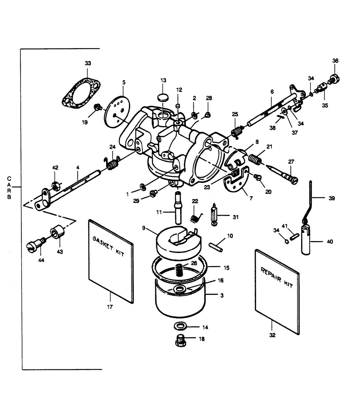 FORCE FORCE 1989 50 H.P. "C" MODELS CARBURETOR