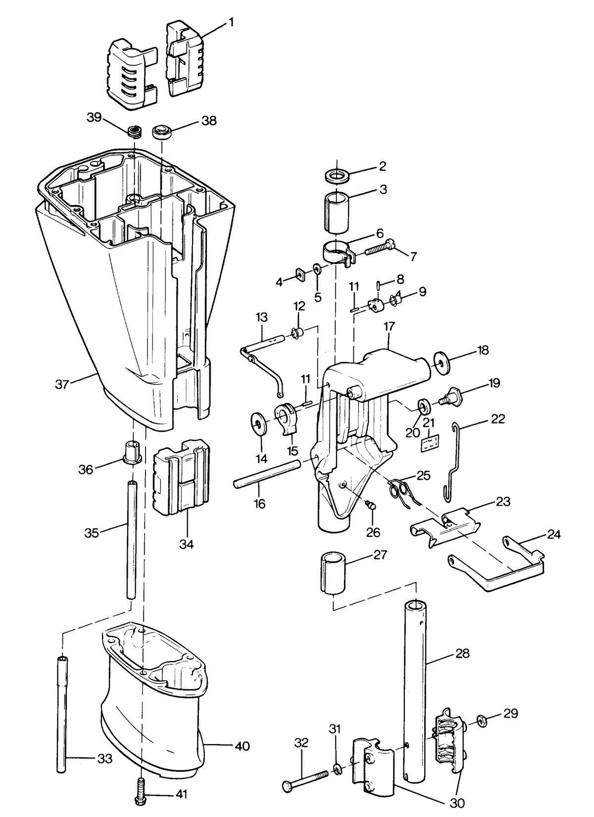 SEARS SEARS 9.9.H.P. MOTOR LEG AND SWIVEL BRACKET