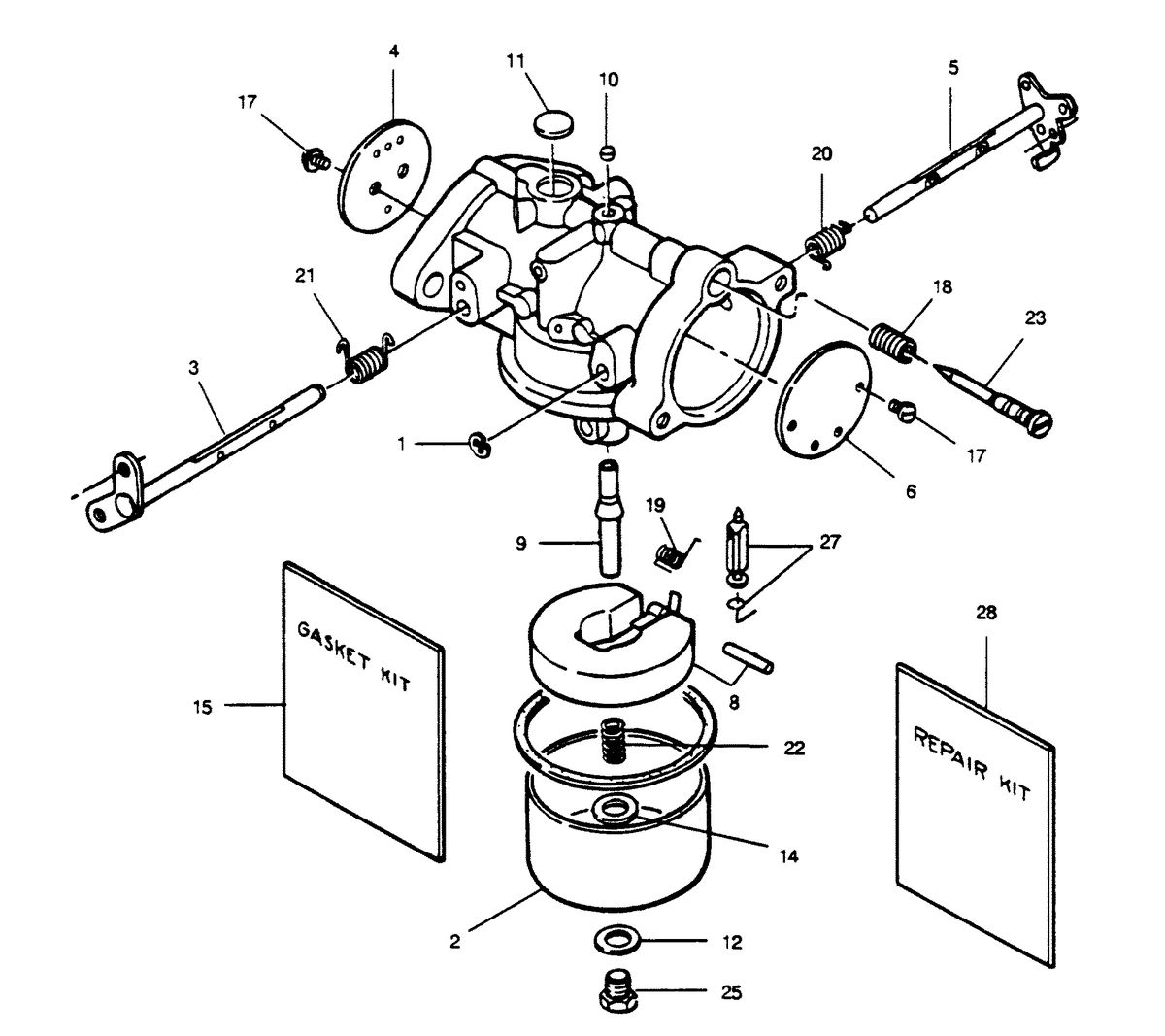 FORCE FORCE 1989 85 H.P. "A" MODEL L-DRIVE CARBURETOR