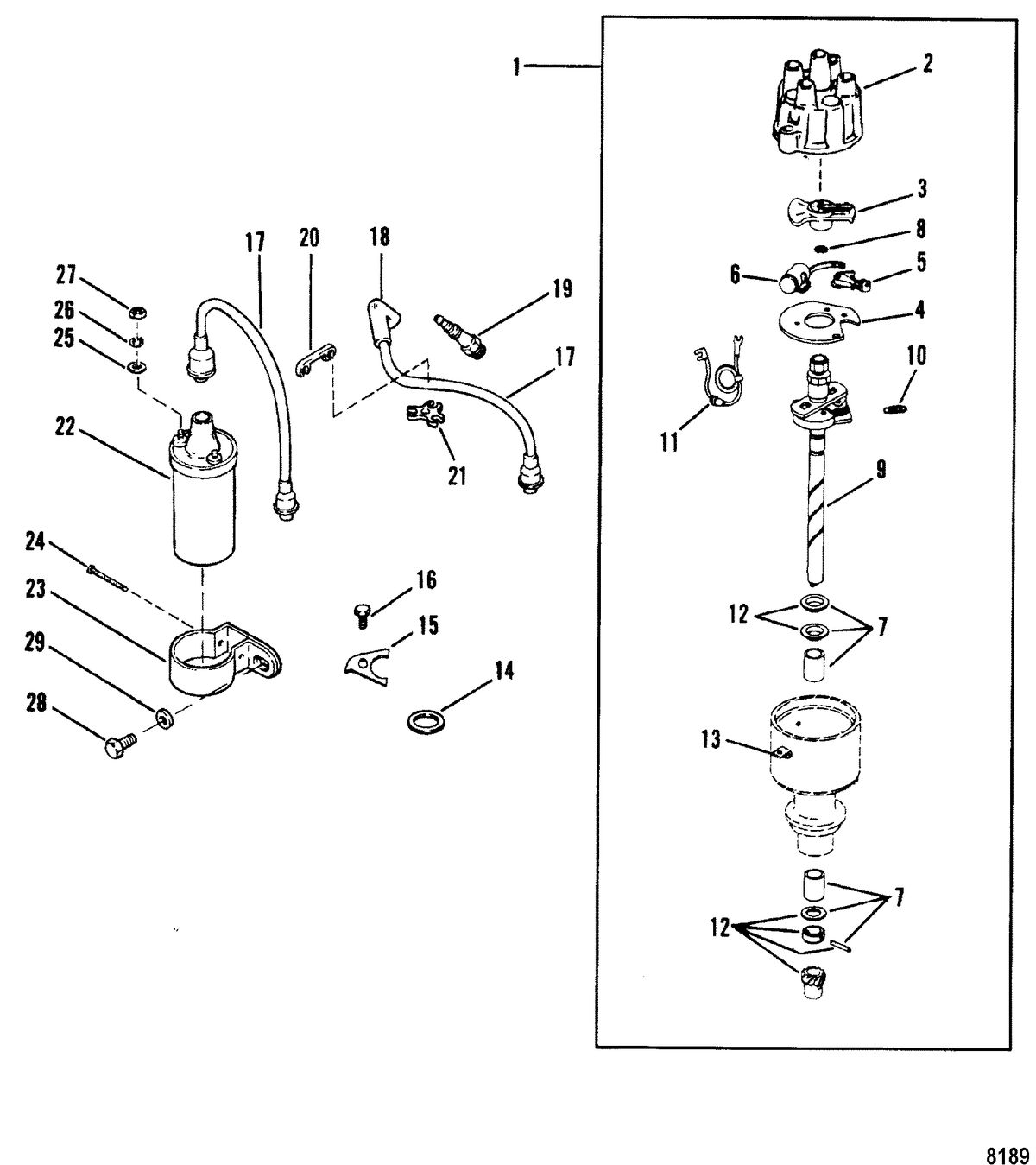MERCRUISER 3.0L/LX ALPHA ONE Conventional Ignition Components