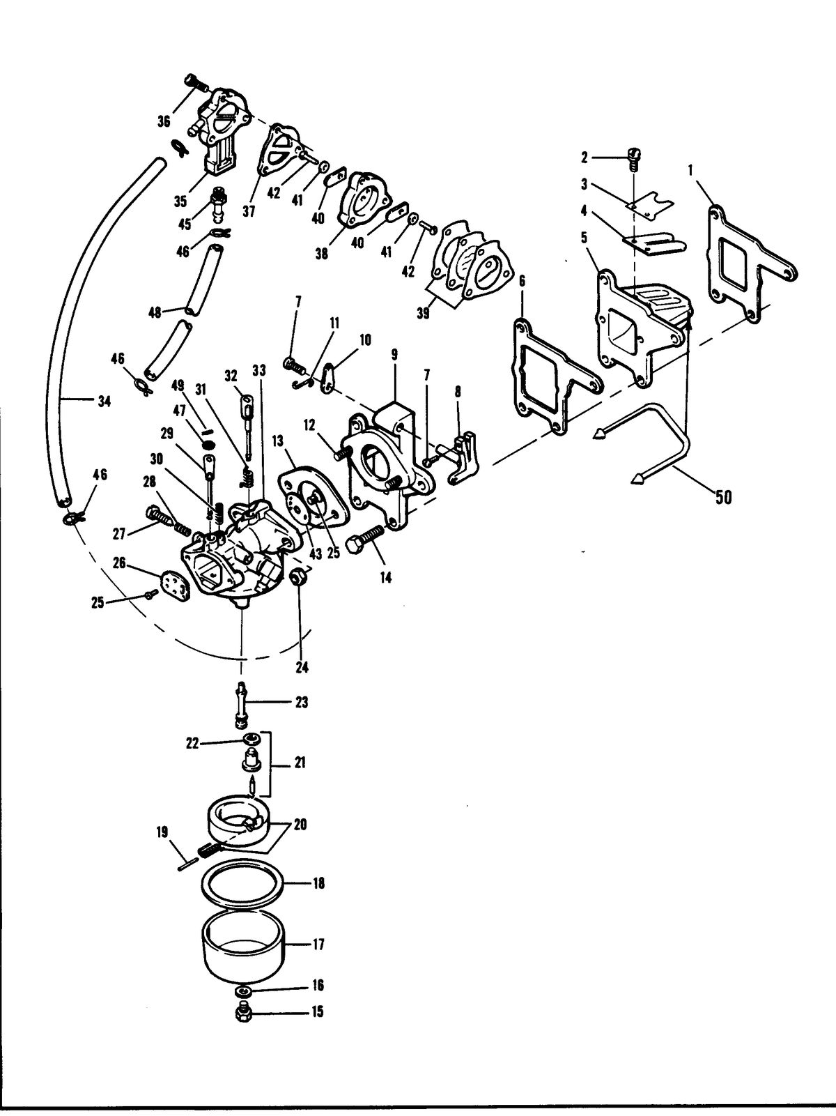 CHRYSLER 6 H.P. FUEL SYSTEM