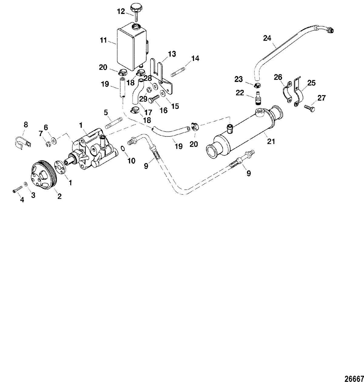 RACE STERNDRIVE 575 SCI Power-Assisted Steering Components